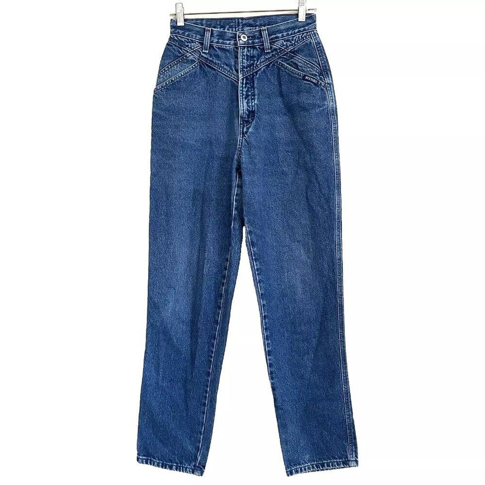 Vintage 90's Rockies High Rise Western Bareback Jeans Size 9/10 Fits 26" Waist